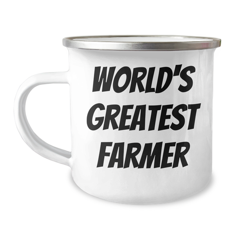 Image of World's Greatest Farmer Funny Camping Mug Gifts from Men to Farmer Friends on Mother's Day - Image 1