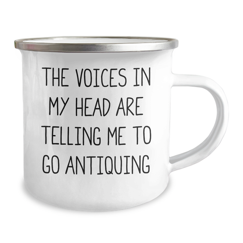 Image of Antiquing Adventures Camping Mug, Funny Quote Gifts from Friends to Family for Father's Day - Image 2