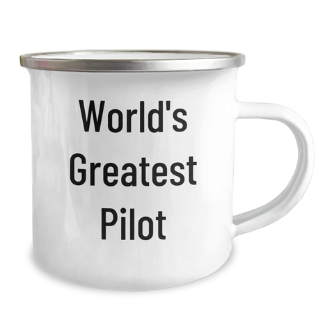 Image of World's Greatest Pilot Funny Camping Mug Gifts from Men for Father's Day, Unique Pilot Gifts - Image 2