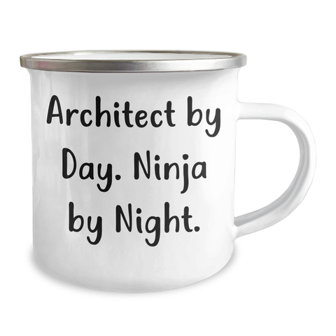 Image of Architect By Day. Ninja By Night. Funny Camping Mug for Fathers Day Unique Gifts from Men to Architect Friends - Image 2