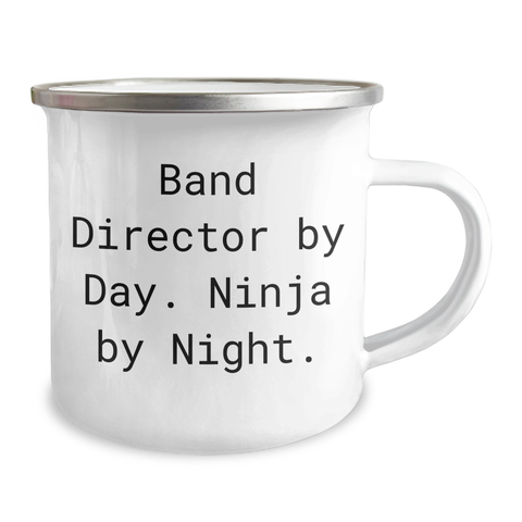 Image of Band Director Gifts from Men - Funny Camping Mug 'Band Director By Day. Ninja By Night.' for Band Director - Image 2