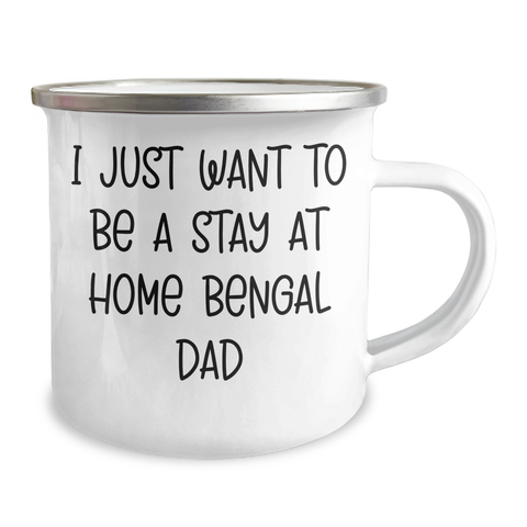 Image of Funny Bengal Cat Camping Mugs Gifts for Men from Dad's I Just Want To Be A Stay At Home Bengal Dad - Image 2