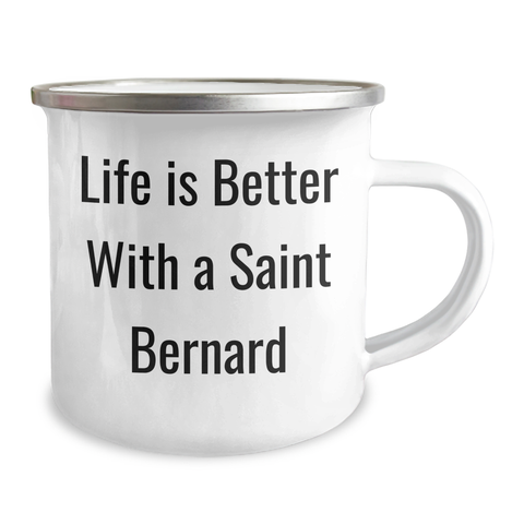 Image of Funny Saint Bernard Dog Camping Mug | Unique Gifts for Saint Bernard Dog Lovers | Inspirational Saint Bernard Dog Gifts for Father's Day | Gifts from Son or Daughter - Image 2