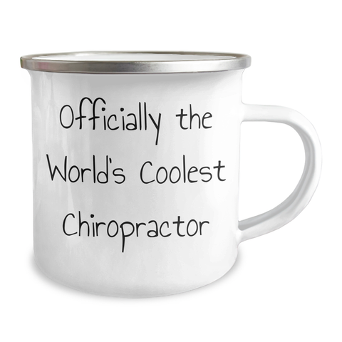 Image of Funny Chiropractor Gifts from Men Gifts for Chiropractors Officially The World's Coolest Chiropractor Camping Mug, Mother's Day Unique Gifts - Image 2