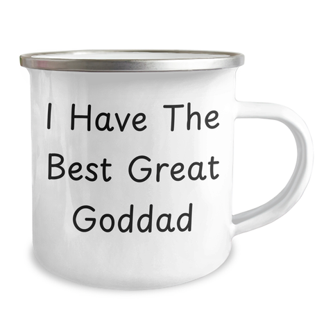 Image of Funny Goddad Gifts from Men, Unique Graduation Gifts for Goddad, Camping Mug with I Have The Best Great Goddad Quote - Image 2