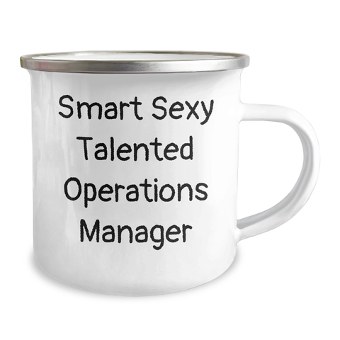 Image of Funny Operations Manager Gifts from Men to Operations Manager, Camping Mug for Father's Day, 'Smart Sexy Talented' Quote - Image 2