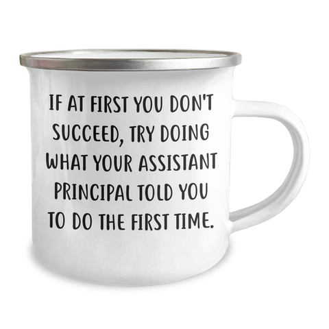 Image of Funny Assistant Principal Gifts, Inspirational Camping Mug for Graduation, Quotes from the Heart, Gifts from Friends and Family for Assistant Principal, Perfect for Men or Women - Image 2