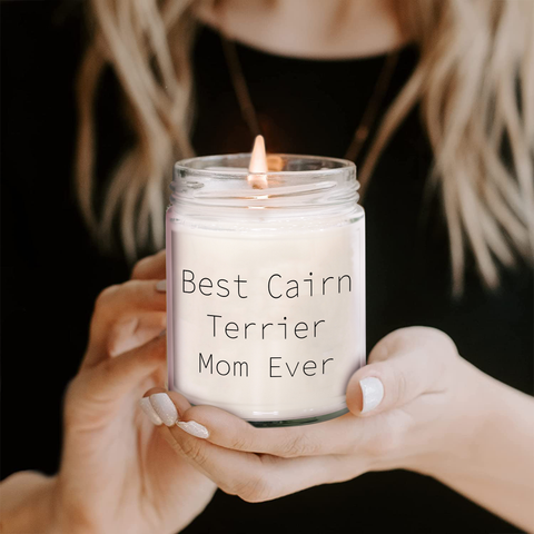 Image of Cairn Terrier Dog Mom Gifts: Best Cairn Terrier Mom Ever Vanilla Soy Candle for Cairn Terrier Lovers, Unique Father's Day Unique Gifts for Dad from Friends to Show Appreciation - Image 2