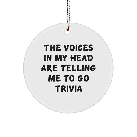 Image of Trivia Companions Christmas Circle Ornament Gifts from Friends for Trivia Enthusiasts - Image 1