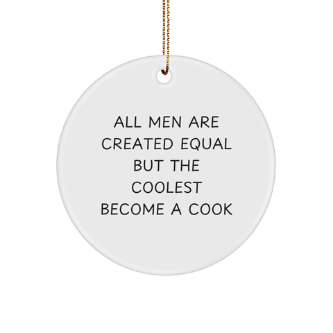 Image of Cool Cook Gifts from Friends and Family - Inspirational Quote Circle Ornament, White, 2.75" x 1/8" x 0.5 oz, Christmas Unique Presents - Image 1