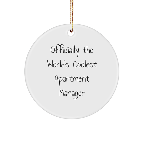 Image of Funny 'Officially The World's Coolest Apartment Manager' Gifts for Apartment Managers | Unique Christmas Unique Gifts from Boss to Apartment Manager - Image 1