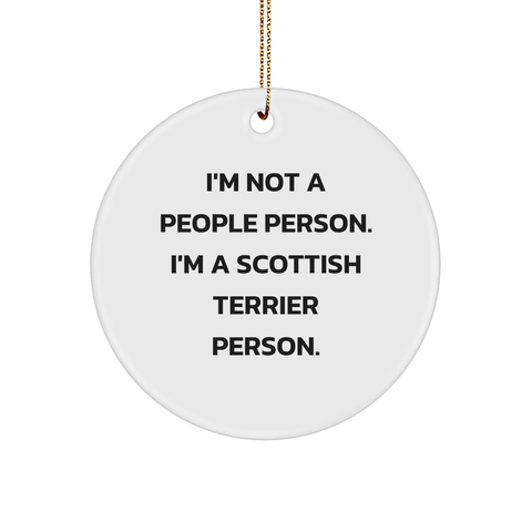 Image of Scottish Terrier Dog Lovers, This Christmas Unique Gift is For You! Funny Quote Circle Ornament, Gifts from Friends and Family, Gifts for Scottish Terrier Dog Owners - Image 1