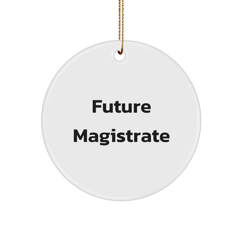 Image of Gifts for Magistrate | Funny Future Magistrate Circle Ornament | Christmas Unique Gifts for Magistrate | Magistrate Gifts - Image 1