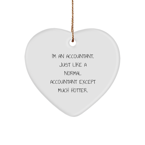 Image of Accountant Heart Ornament, Funny Gift from Friends, Christmas Unique Gifts for Accountants - Image 1