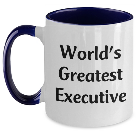 Image of Executive Gifts from World's Greatest Boss, Funny Two Tone Coffee Mug for Mother's Day - Main
