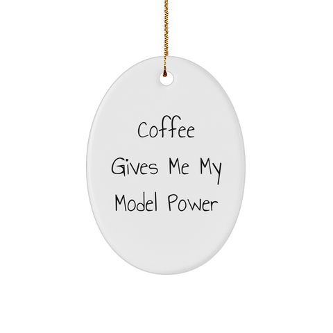Image of Funny Model Oval Ornament Gifts from Men to Friends - Christmas Unique Gifts for Model Enthusiasts - Image 1