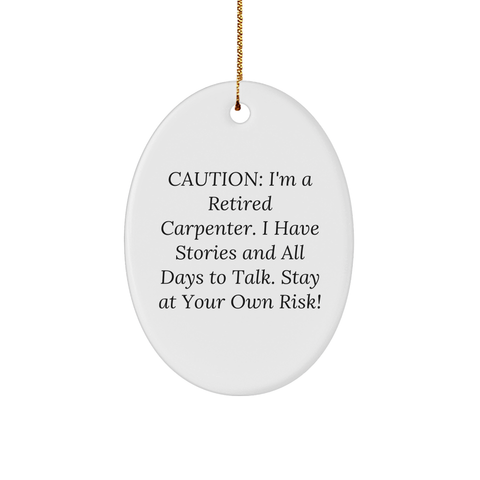 Image of Carpenter's Christmas Storytelling Oval Ornament, Gifts from Friends to Family - Image 1