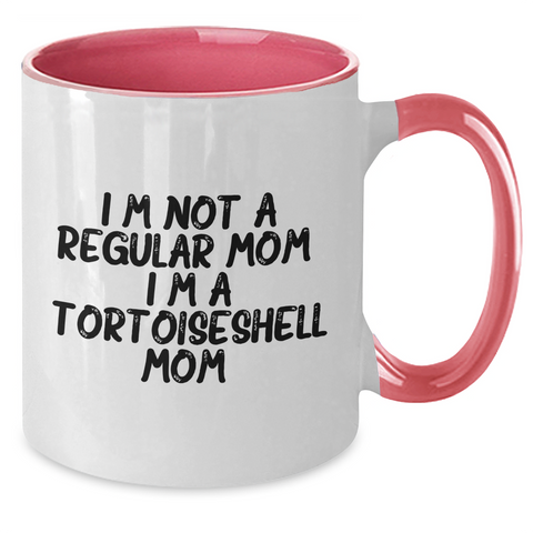 Image of Tortoiseshell Cat Mom Funny Gifts from Friends and Family for Him - Unique Two Tone Coffee Mug for Father's Day - Additional