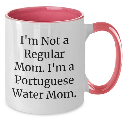 Image of Funny Portuguese Water Dog Mom Gifts for Men - I'm Not A Regular Mom. I'm A Portuguese Water Mom. Two Tone Coffee Mug, Father's Day Unique Gifts from Family - Additional