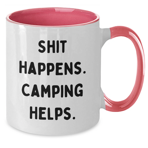 Image of Camping Humor Two Tone Coffee Mugs, Funny Gifts for Dad, Camping Enthusiasts, and Outdoor Lovers - Gifts from Men, Gifts for Camping - Additional