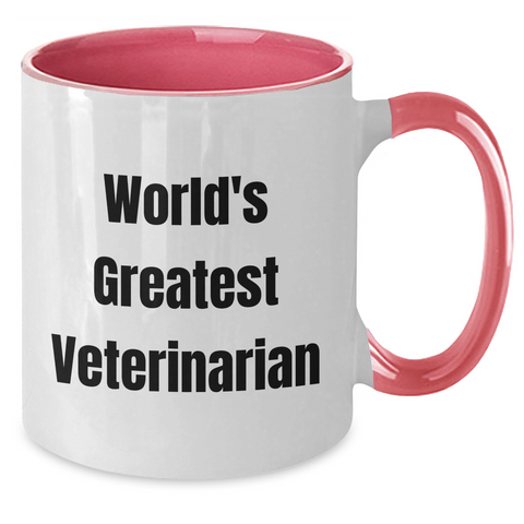 Image of Funniest Veterinarian Gifts from Men, World's Greatest Quote, Two Tone Coffee Mug for Mother's Day - Additional