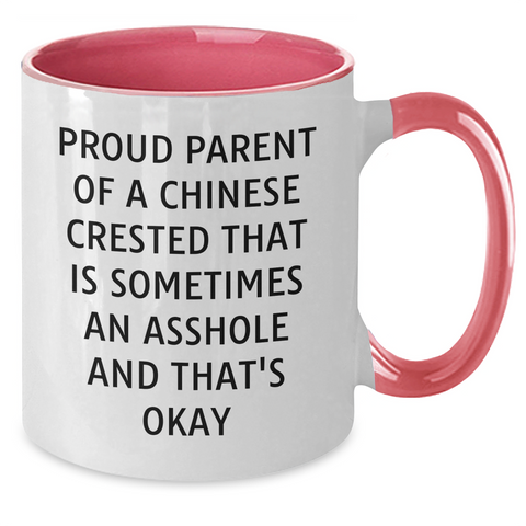 Image of Funny Chinese Crested Dog Gifts for Men - 'Proud Parent' Quote Father's Day Unique Gifts from Friends - Additional