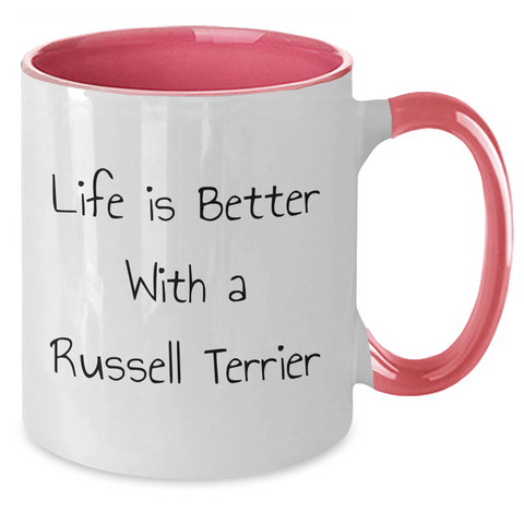Image of Life Is Better With A Russell Terrier Coffee Mug, Gift for Russell Terrier Dog Lovers, Father's Day Unique Gift for Men - Additional