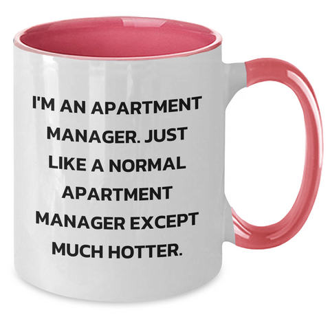 Image of Funny Gifts for Apartment Managers, 'I'm An Apartment Manager' Two Tone Coffee Mug, Graduation Unique Gifts from Friends and Family - Additional