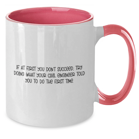 Image of Civil Engineer Humor Funny Quote Gifts for Men from Friends, Unique Two Tone Coffee Mug for Graduation, Gifts from Family and Coworkers - Additional