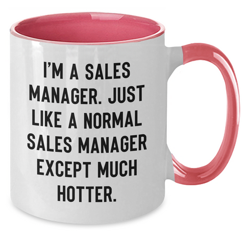 Image of Sales Manager Humor Gifts from Friends - Two Tone Coffee Mugs for Her, Funny Quote, Mother's Day Unique Gifts - Additional