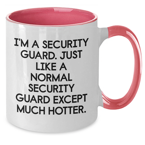 Image of Funny Security Guard Gifts from Friends for Men - 'I'm A Security Guard...' Two Tone Coffee Mug for Graduation - Additional