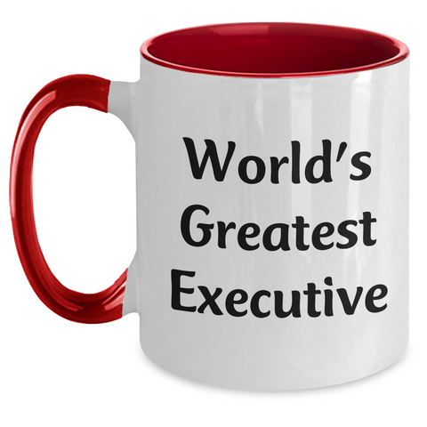 Image of Executive Gifts from World's Greatest Boss, Funny Two Tone Coffee Mug for Mother's Day - Main