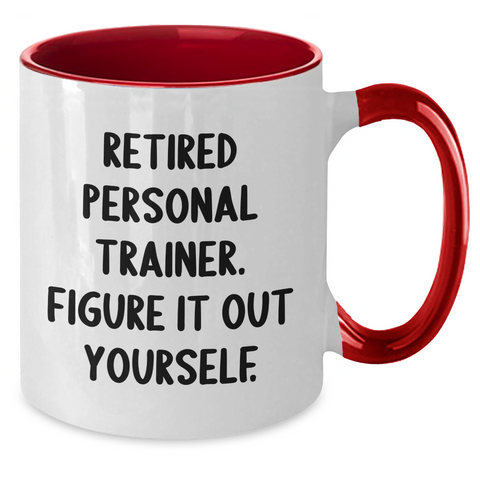 Image of Personal Trainer Gifts: Funny Quotes, Two Tone Coffee Mug, Gifts from Friends for Father's Day - Additional