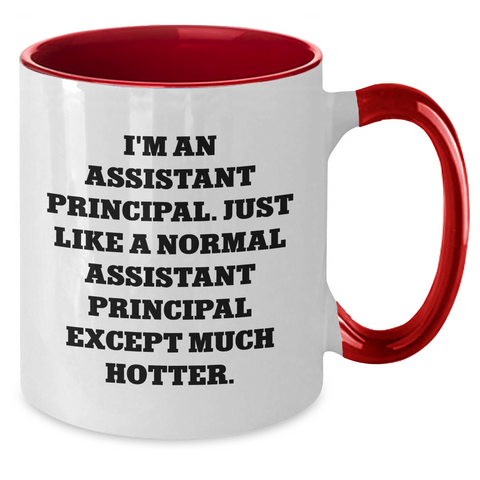 Image of Funny Assistant Principal Mugs, Gifts from Friends for Assistant Principal, Two Tone Coffee Mug, Mother's Day Unique Gifts, 'I'm An Assistant Principal...' Quote - Additional