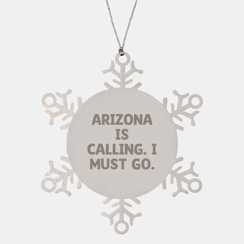 Image of Arizona Calling Snowflake Ornament, Gifts from Friends to Family, Unique Christmas Memorable Present - Image 1