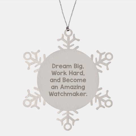Image of Watchmaker Dreams Snowflake Ornament Gifts from Friends for Great Watchmakers - Image 1