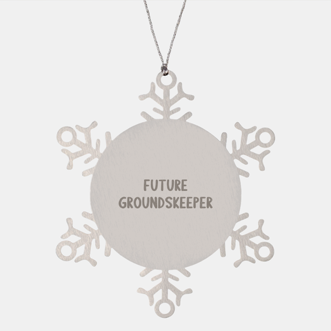 Image of groundskeeper Gifts | Funny Future groundskeeper Snowflake Ornament Christmas Unique Gifts for groundskeepers - Image 1