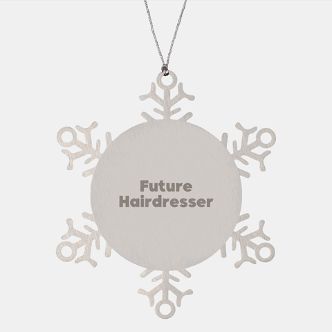 Image of Hairdresser Gifts for Future Hairdressers - Snowflake Christmas Unique Gifts for Hairdressers - Inspirational Hairdresser Gifts for Christmas - Image 1