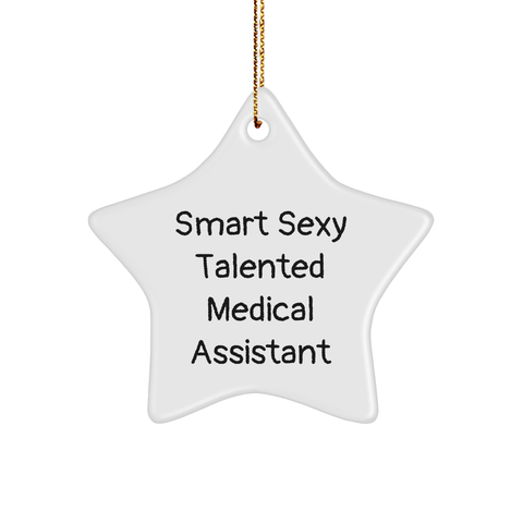 Image of Funny Medical Assistant Gifts from Men, Gifts for Medical Assistants, Star Ornament, Christmas Unique Present - Image 1