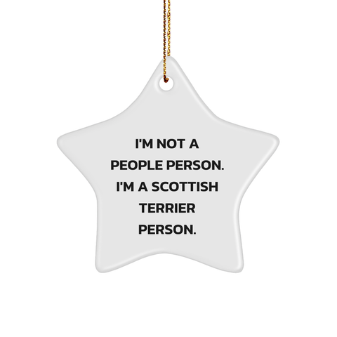 Image of Scottish Terrier Dog Star Ornament Funny Quote Gifts from Family for Friends - Image 1