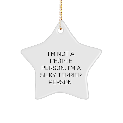 Image of Silky Terrier Dog Star Ornament Gift from Friends for Silky Terrier Dog Lover Christmas Unique Gifts - Image 1