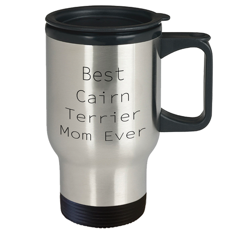 Image of Cute Cairn Terrier Dog Mom Gifts: Best Cairn Terrier Mom Ever Travel Mug for Father's Day, Cairn Terrier Lovers Gifts for Him - Image 2