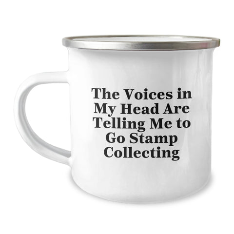 Image of Funny Stamp Collecting Gifts for Him or Her - Camping Mug with Inspirational Quote about Going Stamp Collecting, Perfect Graduation Unique Gifts from Family or Friends - Image 1