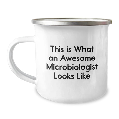 Image of Funny Microbiologist Gifts from Family for Men - This Is What An Awesome Microbiologist Looks Like, Christmas Unique Gifts for Dad, Camping Mug - Image 1