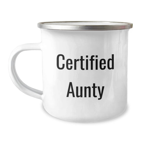 Image of Funny Certified Aunty Gifts for Aunty, Camping Mug for Birthday, Gifts from Men to Women, Friends, Coworkers, Family - Image 1