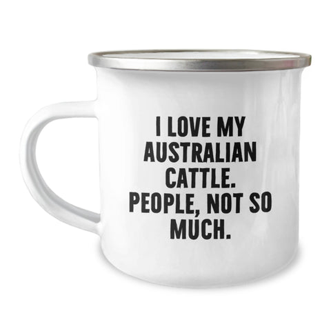 Image of Australian Cattle Dog Lover's Camping Mug, Funny Quote, Gifts from Men to Australian Cattle Dog Enthusiasts, Birthday Unique Gifts - Image 1