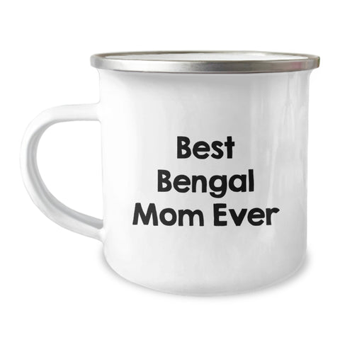 Image of Bengal Cat Parent's Funny Valentine's Gifts from Men to Women for Bengal Cat Lovers Camping Mug, Best Bengal Mom Ever Quote, Unique Valentine's Unique Gifts - Image 1