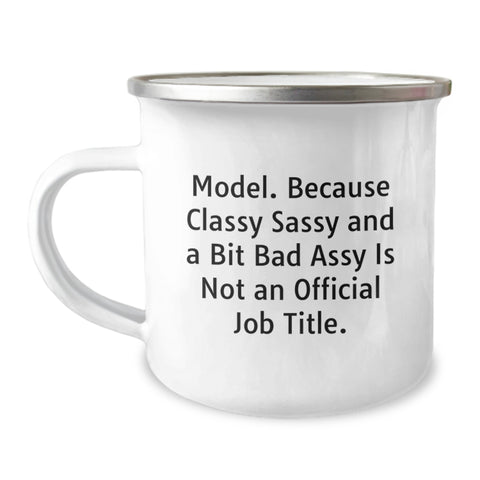 Image of Model Gifts Funny Quote Camping Mug for Model, Unique Christmas Unique Gifts from Friends to Model, Funny Model Lover Gift - Image 1