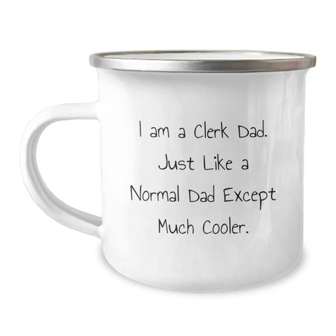 Image of Funny Clerk Christmas Unique Gifts from Dad to Clerk Men, Clerk Camping Mug for Clerk Friends, Unique Gift for Clerk Coworkers - Image 1