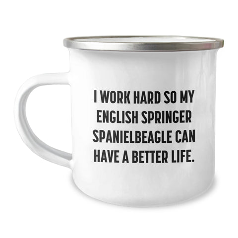 Image of Funny English Springer Spaniel Dog Gifts from Men to Friends on Birthday Unique Gifts for Camping Mug Lovers - Image 1